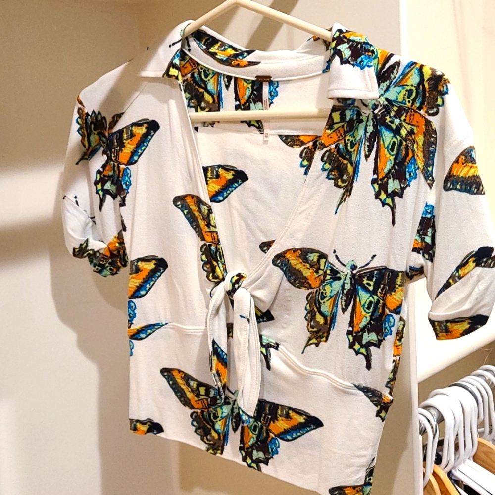Free people butterfly crop top
